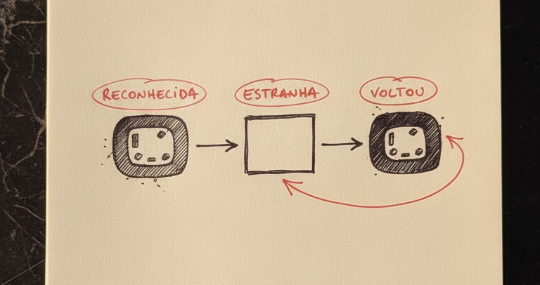 Diagrama do rebranding da Gap: de logo reconhecido a estranho, e o recuo